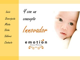 Y con unconceptoInicioDescripciónMisiónInnovadorVisiónValoresContacto