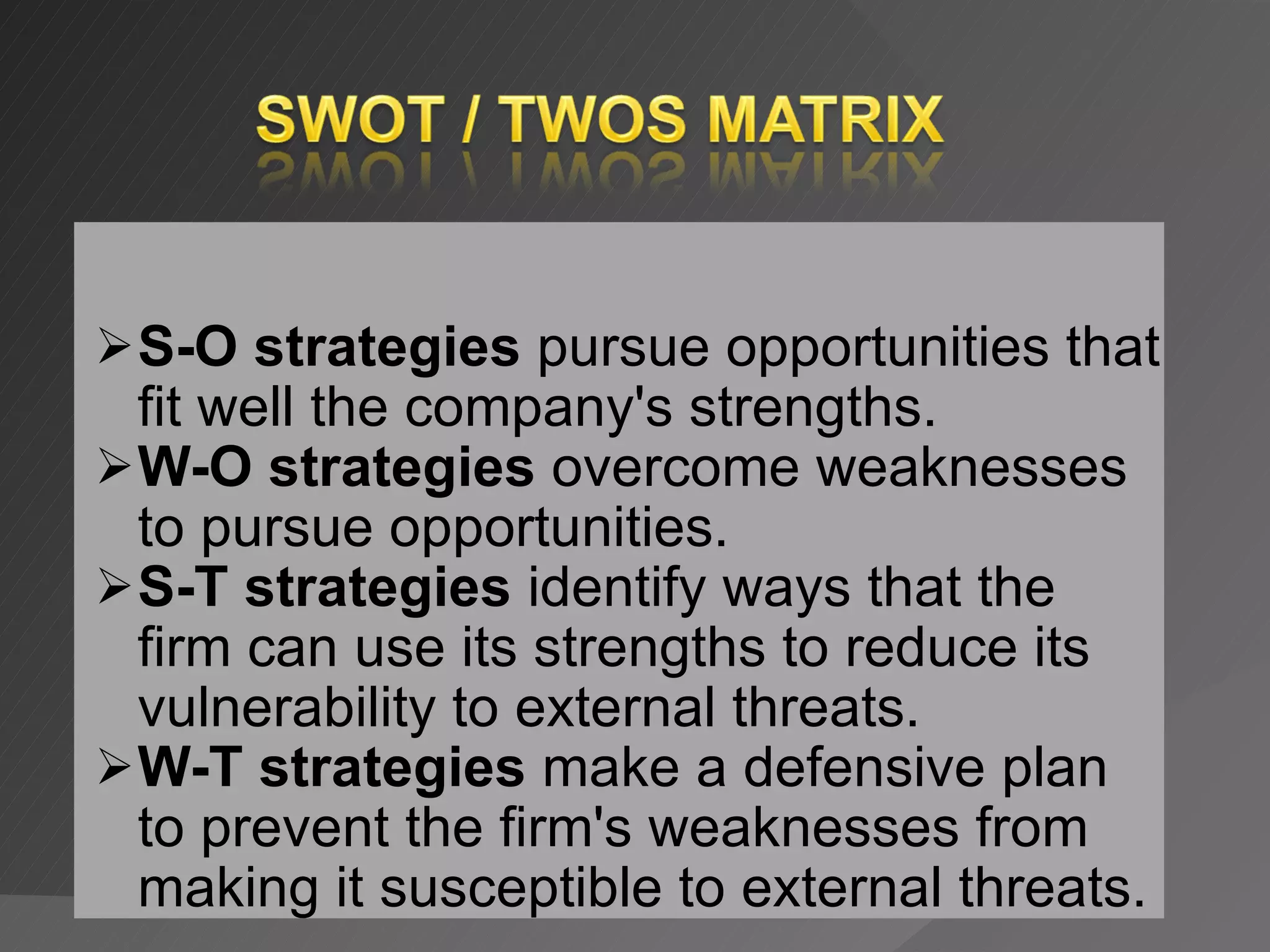 SWOT/TOWS analysis | PPT