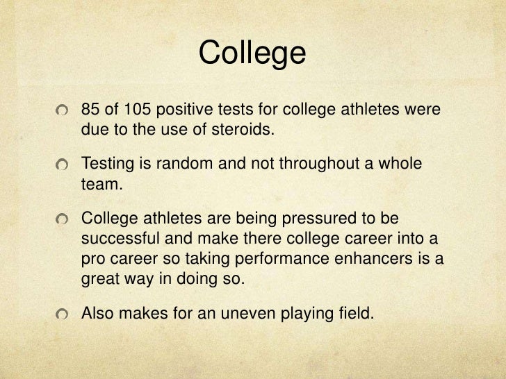 Essay on drug testing highschool athletes