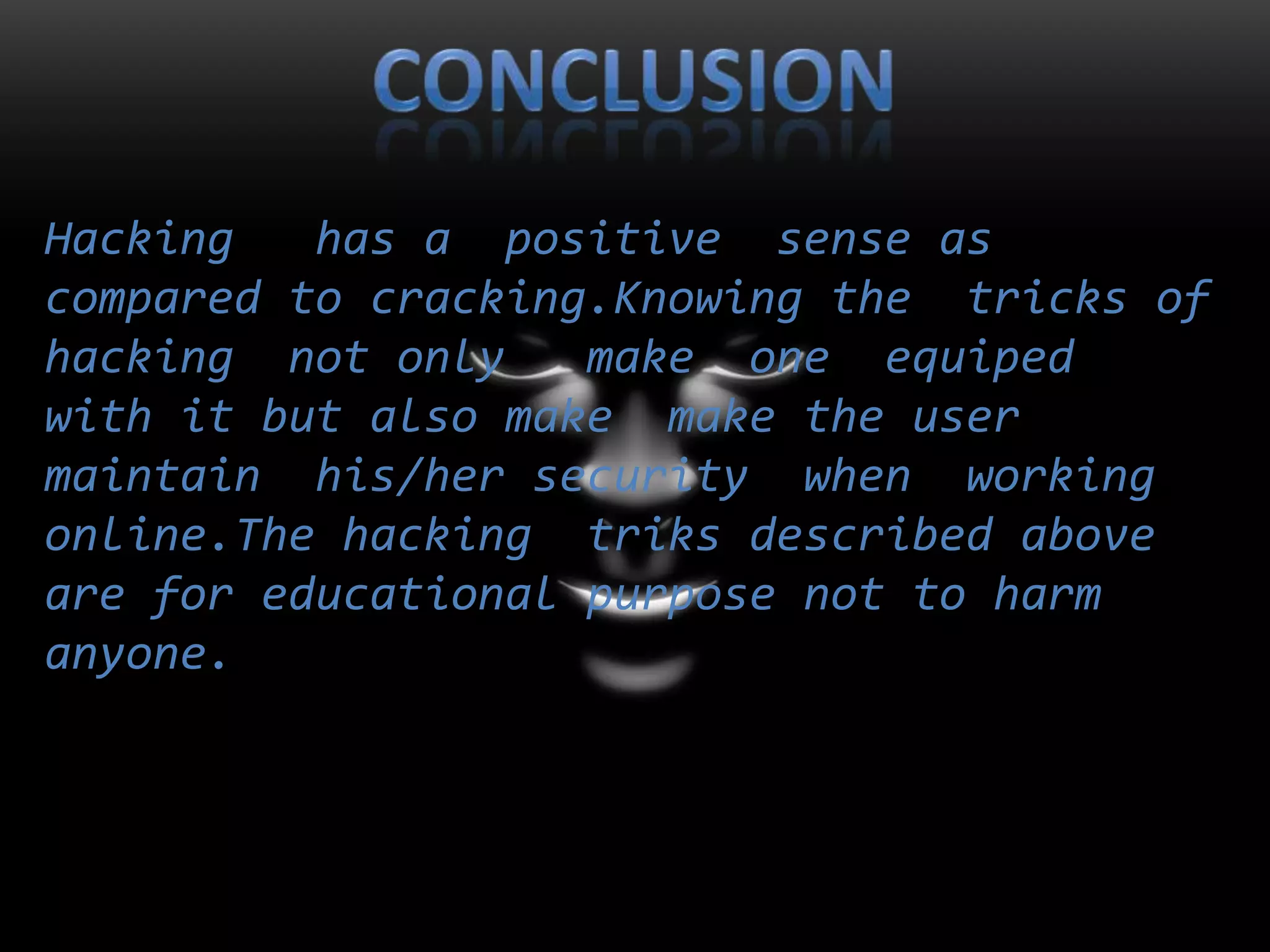  How to increase  security of a Computer?What  is  Computer  Security?The terms computer system security, means the collective processes and mechanisms by which sensitive and valuable information and services are protected from publication, tampering or collapse by unauthorized activities or untrustworthy individuals and unplanned events respectively.