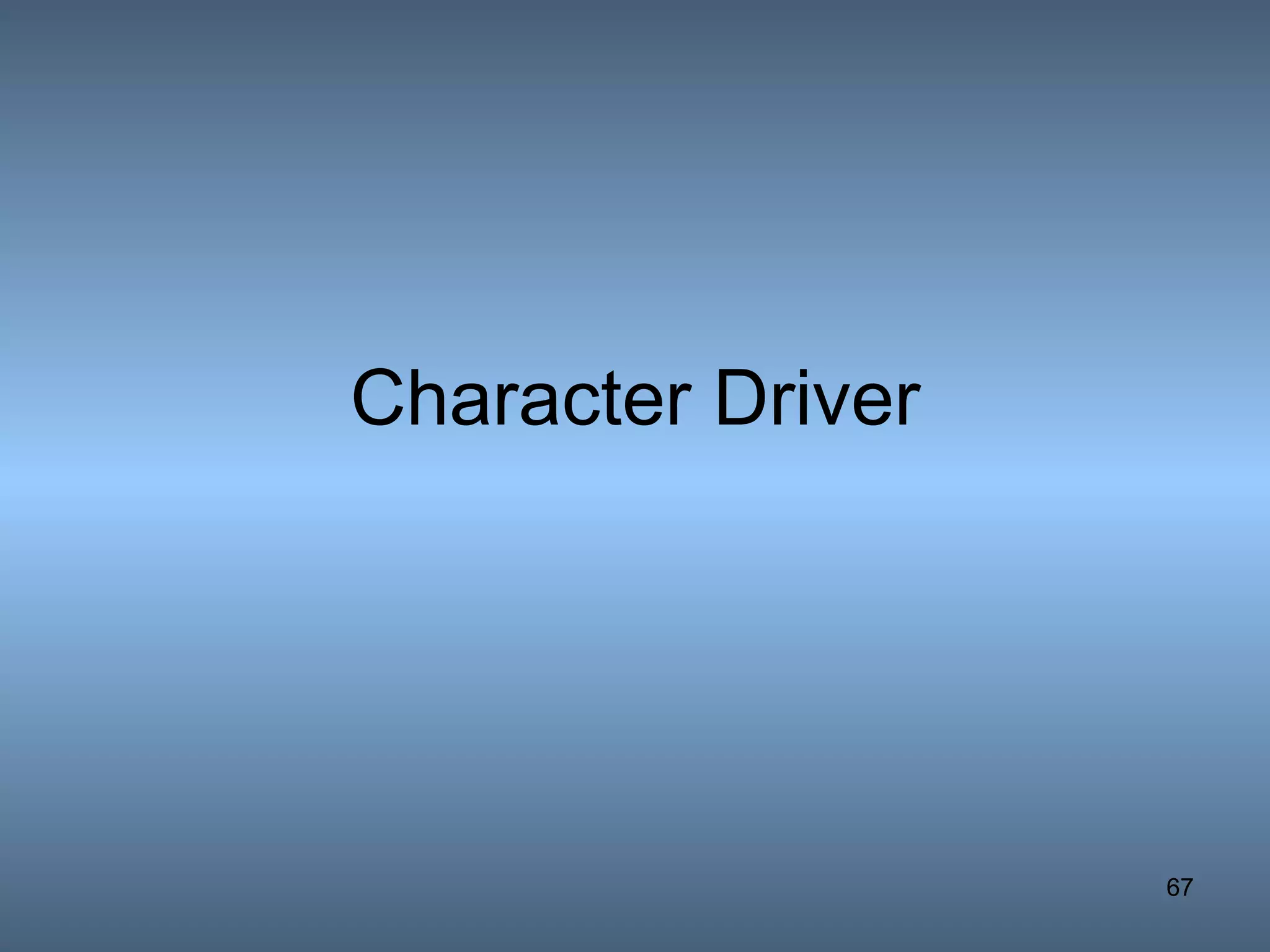 Character Driver 