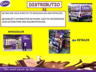 11.Cadbury caters to that segment of the society which cannot afford large sums of money. The marketing strategies adopted here would be introduction of economy packs of all its products and advertising the same.12.The most important marketing policy being, implemented during the festive season. The sonsumptions of sweets is at its zenith during the festive season. India being a country of rich culture and diversified religions has a hand full of festivils. Cadbury makes most out of this season by introducing gift boxes thus spreading joy.
