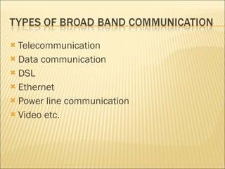 Broadband Communication | PPT