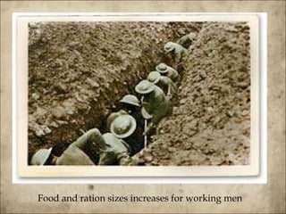 Food and ration sizes increases for working men 