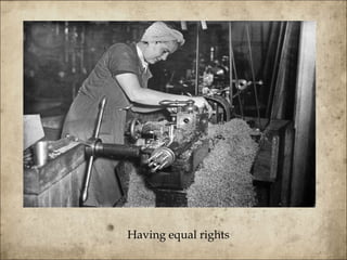 Having equal rights 