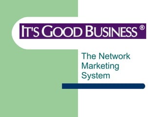 The Network Marketing System   