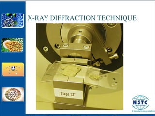 X-RAY DIFFRACTION TECHNIQUE
 