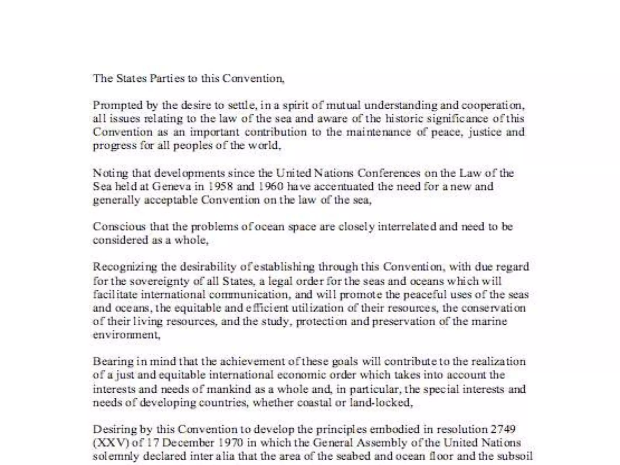 United Nations Convention on Law of the Sea (1973) | PPTX