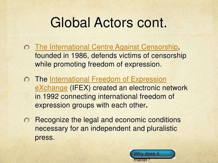 an essay on the censorship of the internet and the freedom of speech Freedom of speech vs censorship on the internet 2126 words | 9 pages freedom of speech vs censorship: children on the internet the internet is a very controversial communication device in today’s society if desired, one could find information on nearly any topic they choose. an essay on the censorship of the internet and the freedom of speech Freedom of speech vs censorship on the internet 2126 words | 9 pages freedom of speech vs censorship: children on the internet the internet is a very controversial communication device in today’s society if desired, one could find information on nearly any topic they choose.