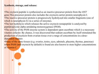 However, the pars intermedia is normally either very small or entirely absent in adulthood.In lower vertebrates (fish, amphibians) MSH from the pars intermedia is responsible for darkening of the skin, often in response to changes in background color. This color change is due to MSH stimulating the dispersion of melanin pigment in dermal (skin) melanophore cells.Major hormone secreted:Melanocyte Stimulating Hormone or MSHPosterior pituitary(Neurohypophysis):The posterior pituitary (or neurohypophysis) comprises the posterior lobe of the pituitary gland and is part of the endocrine system. Despite its name, the posterior pituitary gland is not a gland, per se; rather, it is largely a collection of axonal projections from the hypothalamus that terminate behind the anterior pituitary gland.Anatomy:The posterior pituitary consists mainly of neuronal projections (axons) extending from the supraoptic and paraventricular nuclei of the hypothalamus. These axons release peptide hormones into the capillaries of the hypophyseal circulation. In addition to axons, the posterior pituitaryalso contains pituicytes, specialized glial cells resembling astrocytes.Classification of the posterior pituitary varies, but most sources include the three regions below:Pars nervosa Also called the neural lobe or posterior lobe, this region constitutes the majority of the posterior pituitary, and is sometimes (incorrectly) considered synonymous with it. Notable features include Herring bodies and pituicytes.