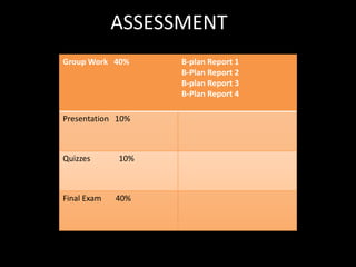 ASSESSMENT