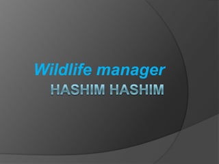 Hashimhashim Wildlife manager  