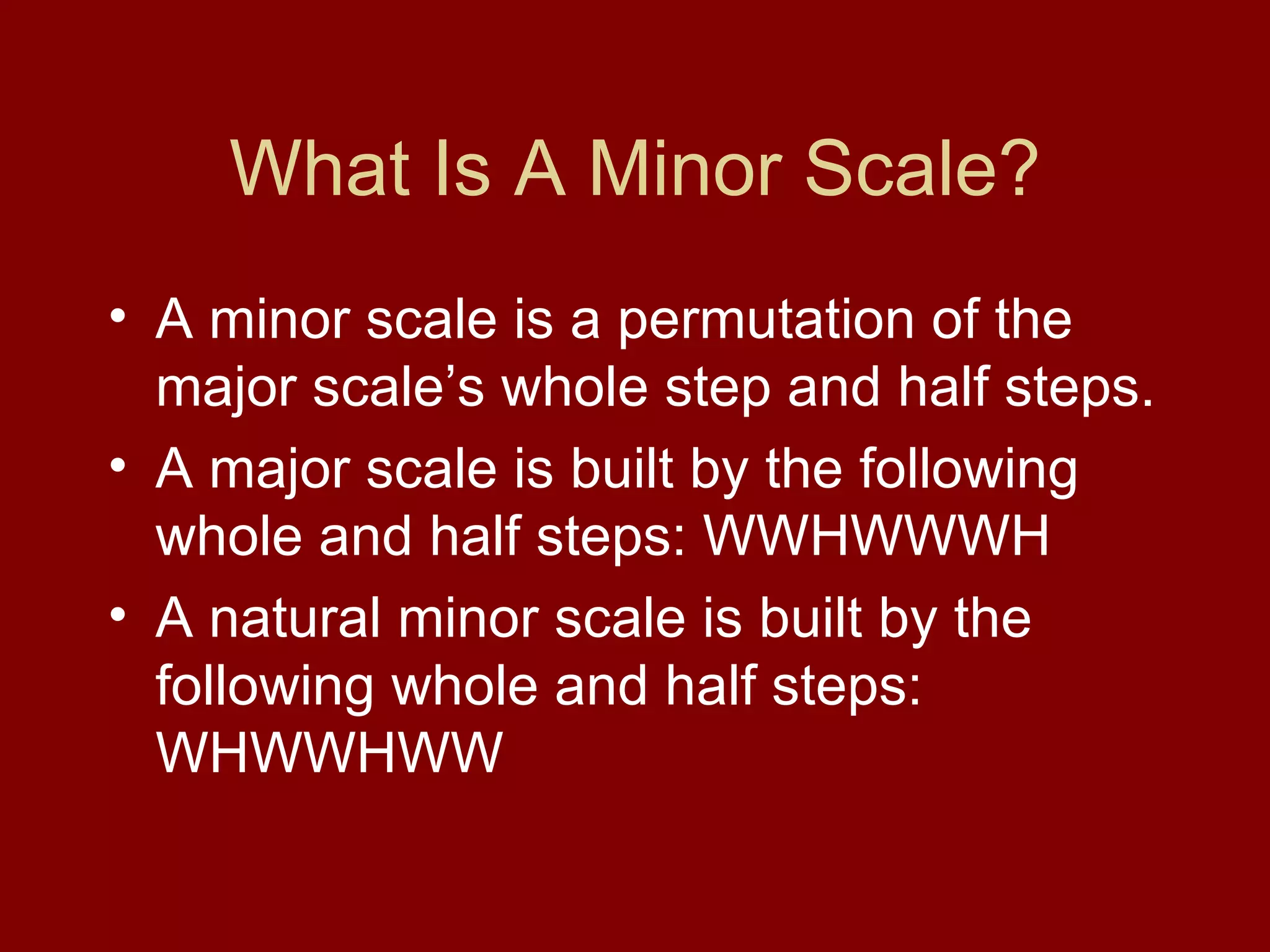 Minor scales and keys | PPT