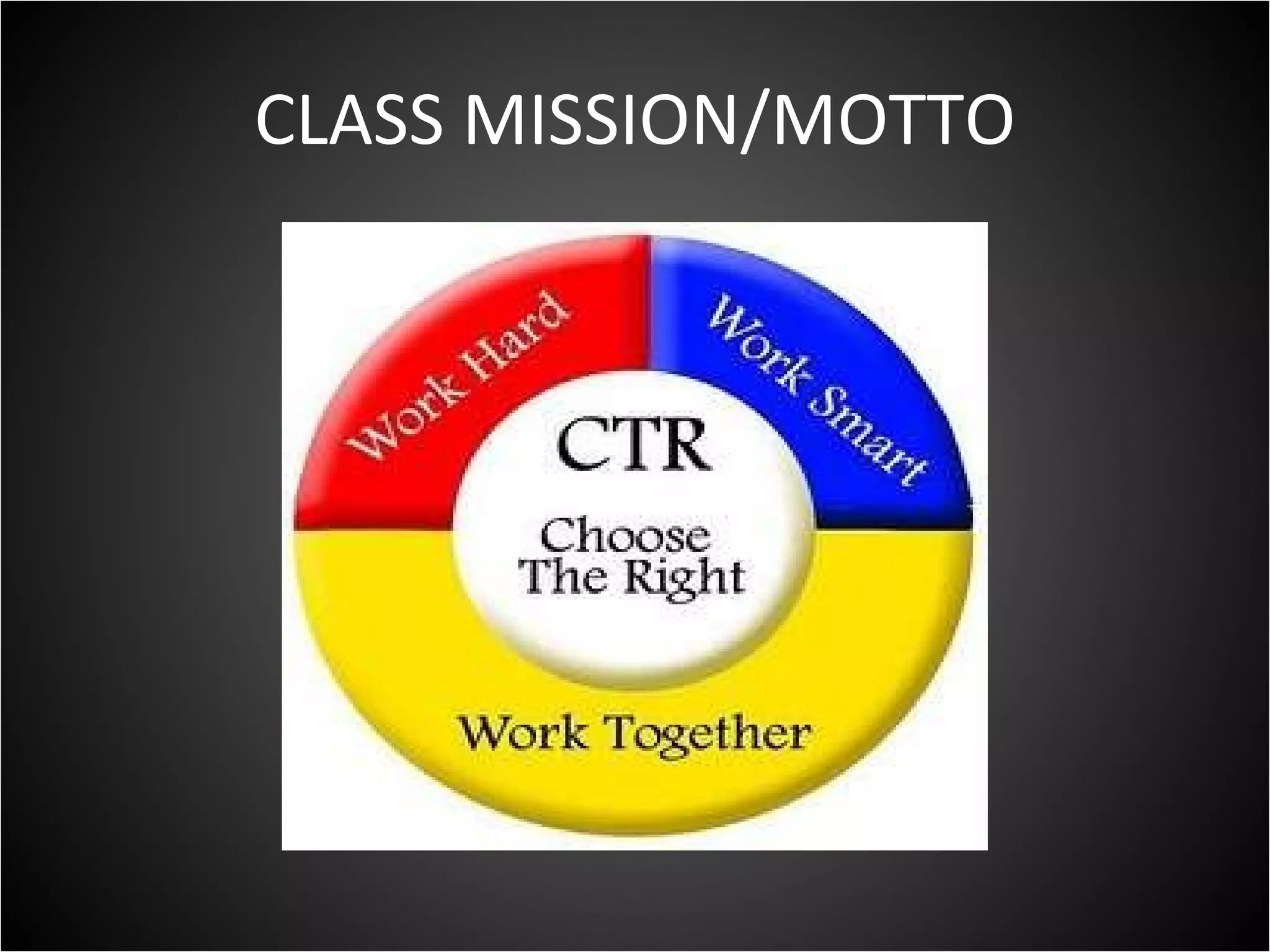 CLASS MISSION/MOTTO 