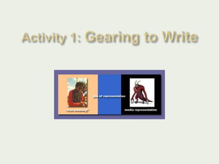 Activity 1: Gearing to Write