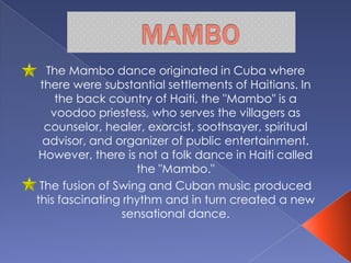 Jive is one of the five International Latin dances