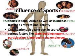 TRADITIONAL SPORTSThe people of the Arabian Peninsula have enjoyed sports for thousands of years, including horse and camel racing, falconry and hunting with hounds