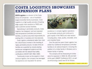 Costa Logistics Expansion