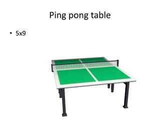 Ping pong table5x9