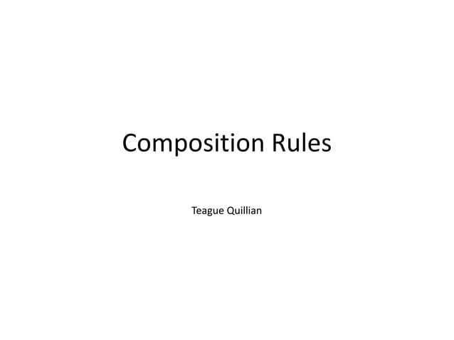 Photo Composition Rules | PPT