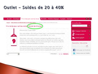 Outlet - Soldes de 20 à 40% 