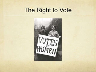 The Right to Vote
 