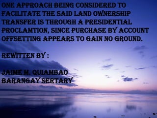 * continuing implementation of “sabadolinis” day project, 6:00 o’clock habit and related community-based  and people centered projects