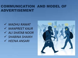 COMMUNICATION  AND MODEL OF     ADVERTISEMENT ,[object Object]