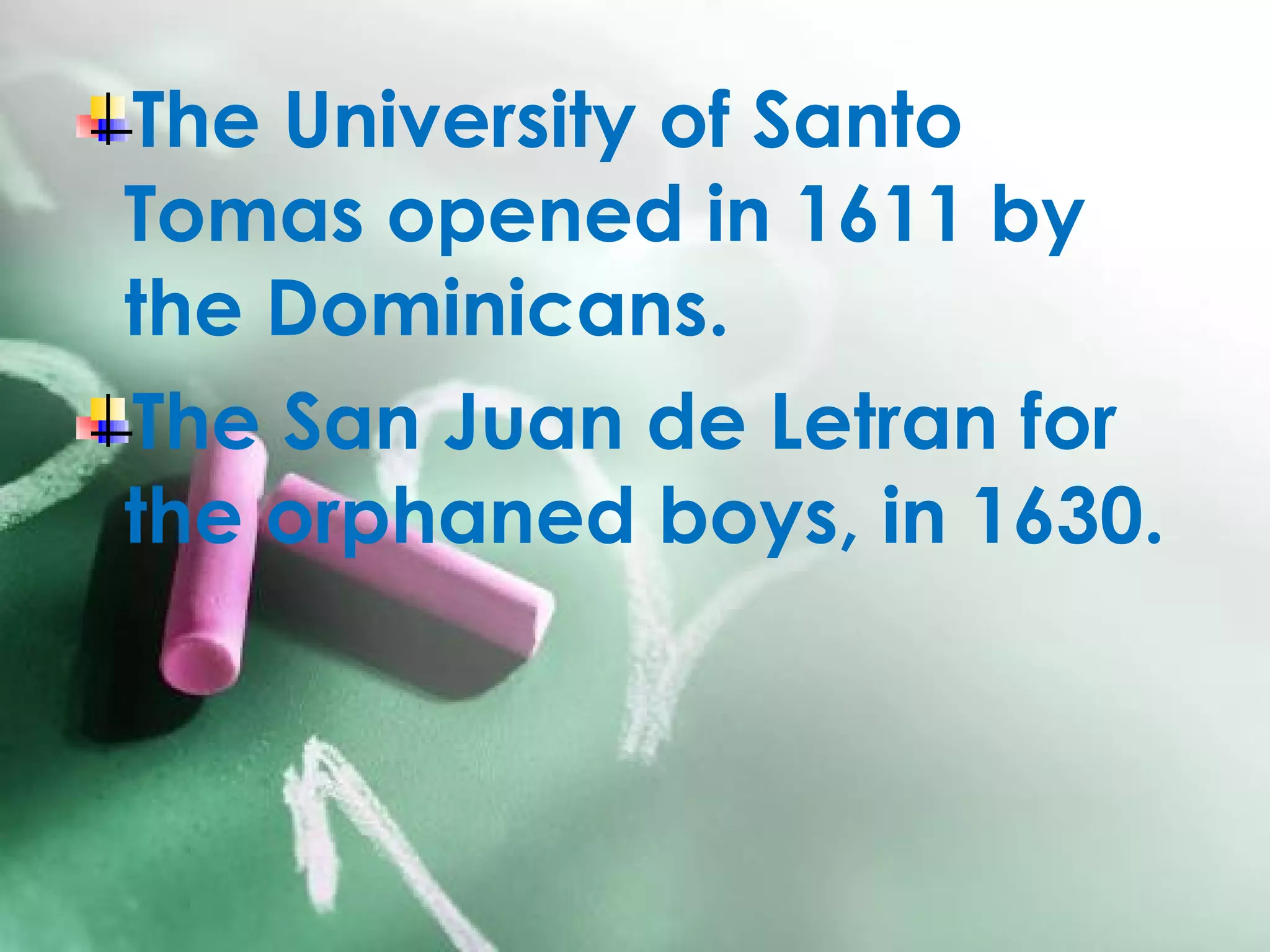 Education in Spanish Era | PPT
