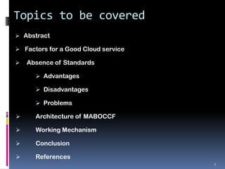 Topics to be coveredAbstract