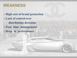 WEAKNESSHigh cost of brand protection