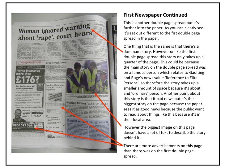 Analysing Layouts of Local Newspapers