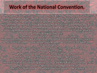 Work of the National Convention.   ,[object Object]