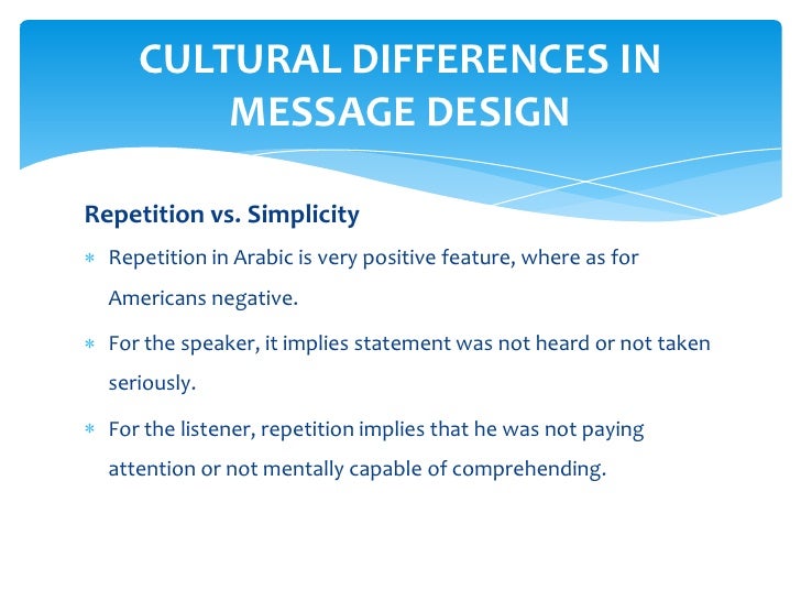 Cultural Difference Betn American And Arabs