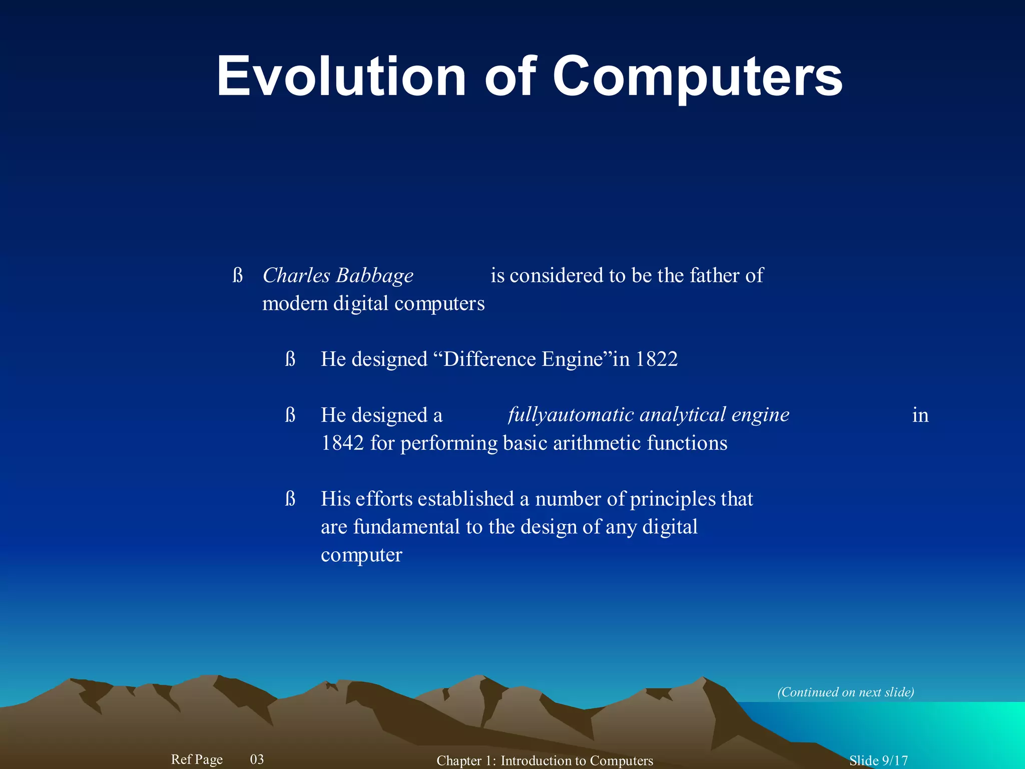 Evolution of Computers