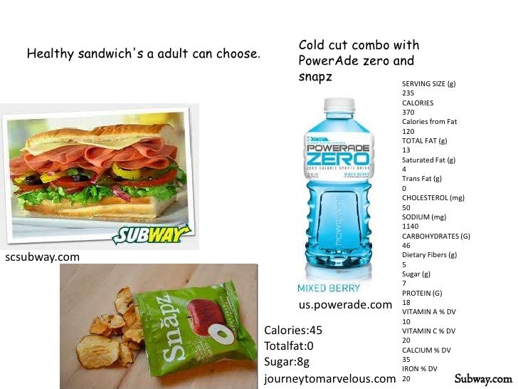subway calories