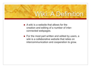 Wikiup Def Wiki Presentation | PPTX