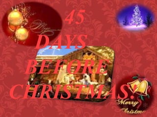 45
  DAYS
 BEFORE
CHRISTMAS!
 