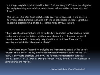 Data Visualization: Using Vision to Think about the Humanities | PPTX