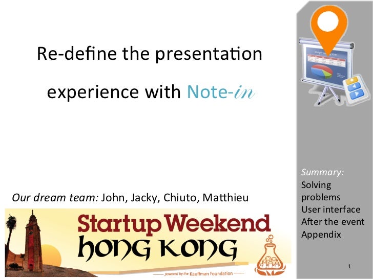 define the new presentation experience with note in define relevant experience