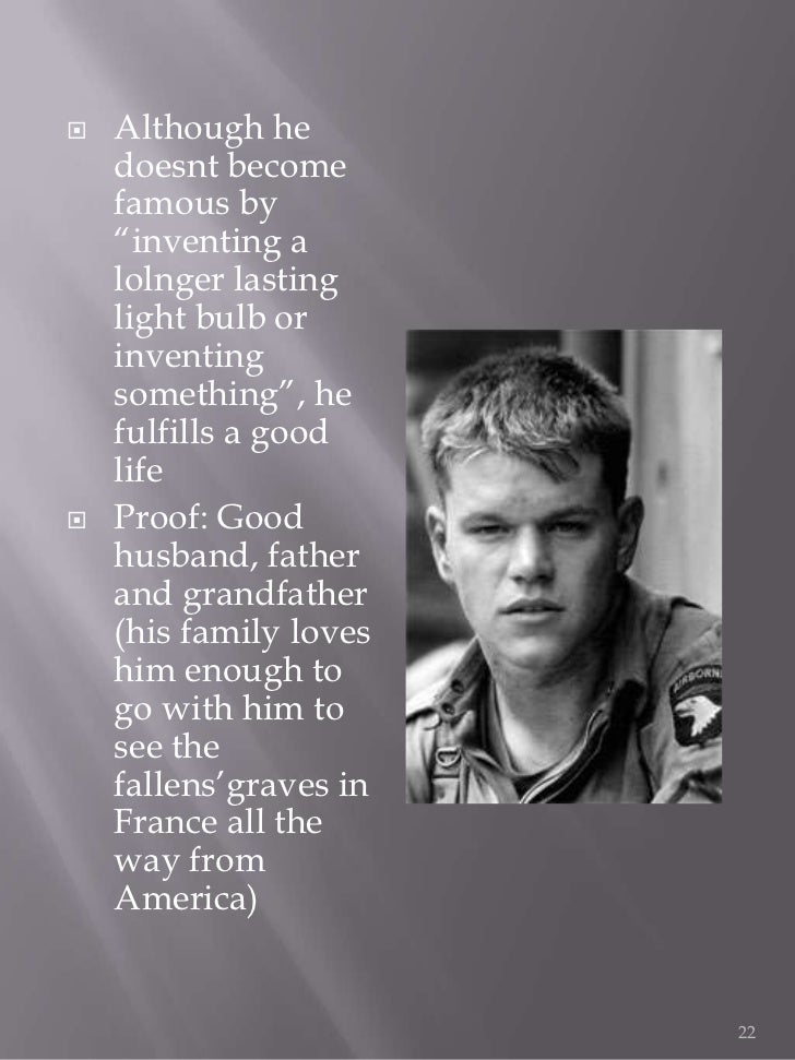 Essay on saving private ryan