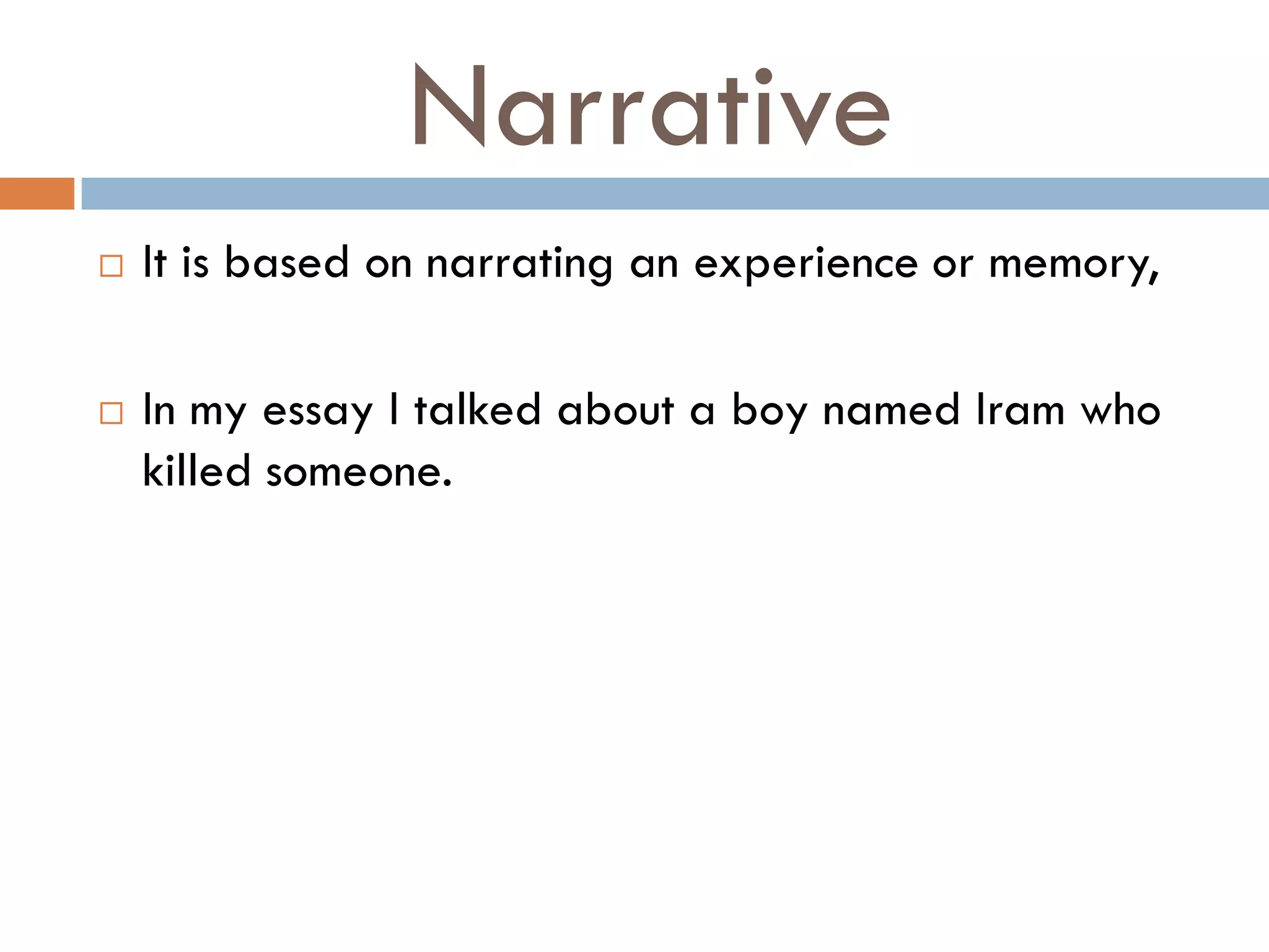 Types of essays ppt