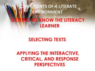 Creating a Literate Environment | PPT