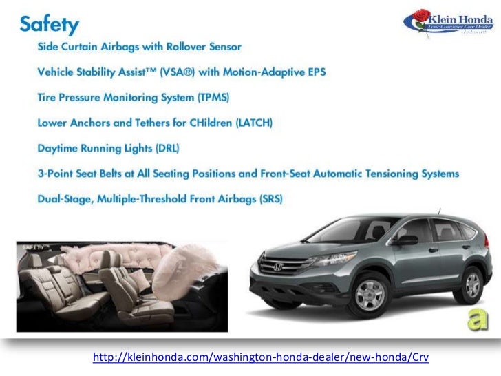 New 12 Honda Cr V Seattle Klein Honda Suv With Brawn And Intelli