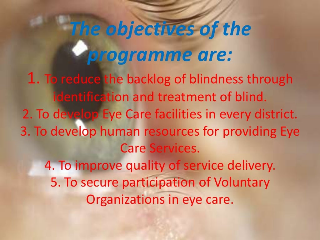 national blindness control programme