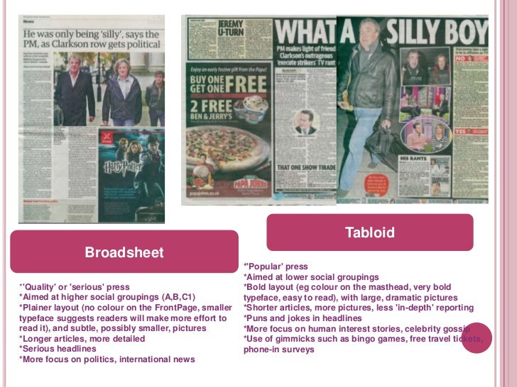 comparison with considerable as well as tabloid mass media essay comparison associated with dangerous and tabloid touch essay