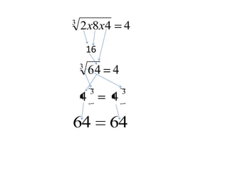 3
2 x8x4 4
16
3
64 4
3 3
4 4
64 64