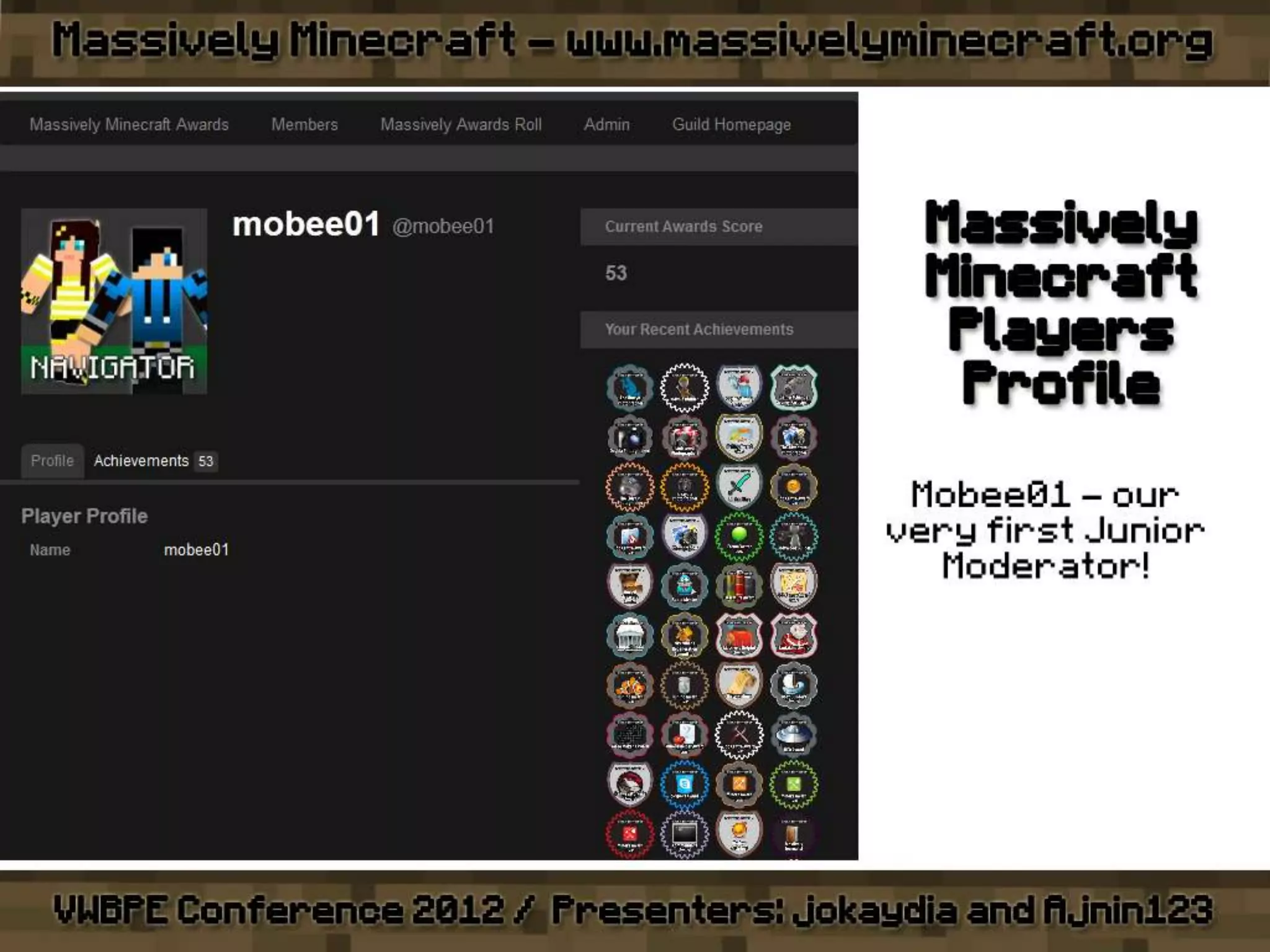 VWBPE 2012 - Massively Minecraft - Learning WITH Little Miners!