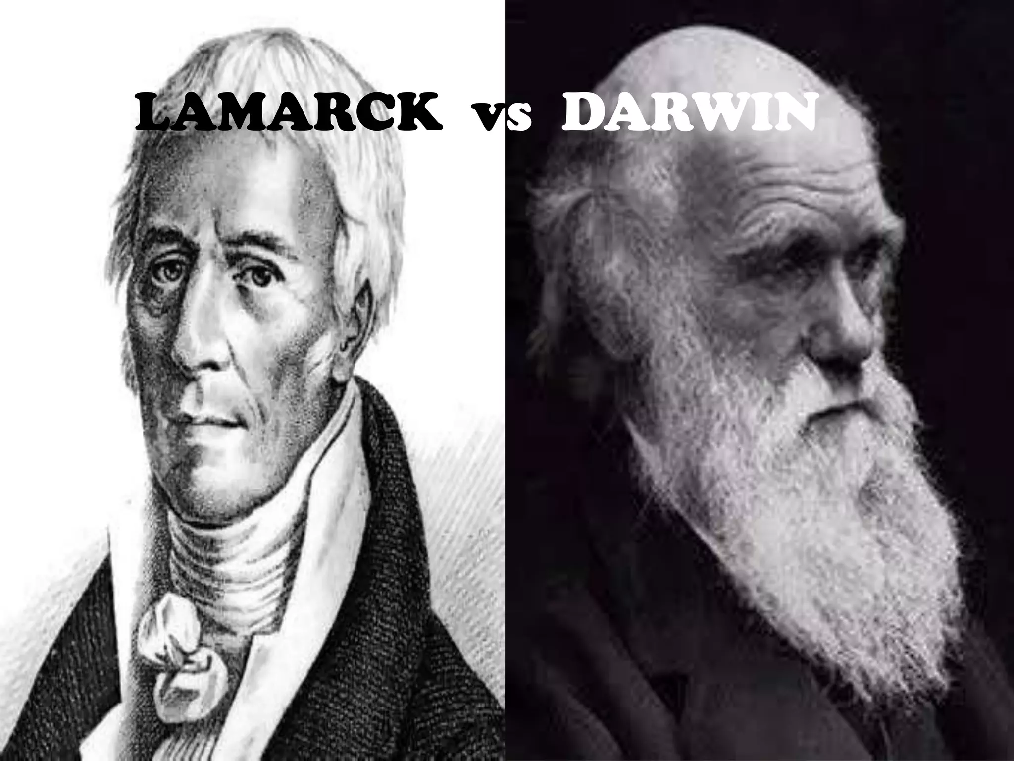 LAMARCK vs DARWIN
 