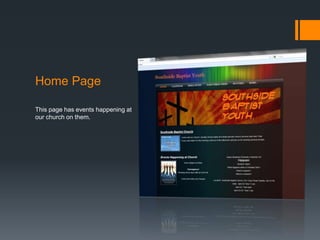 Home Page

This page has events happening at
our church on it.
 